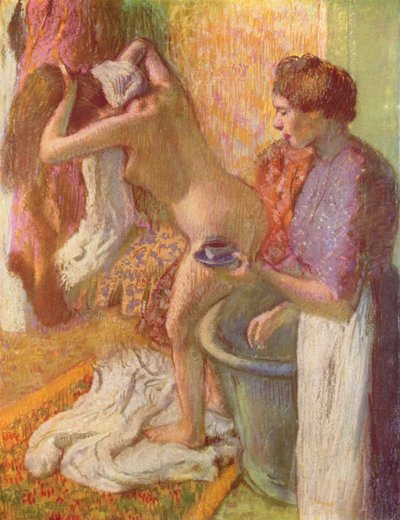 After the Bath by Edgar Degas